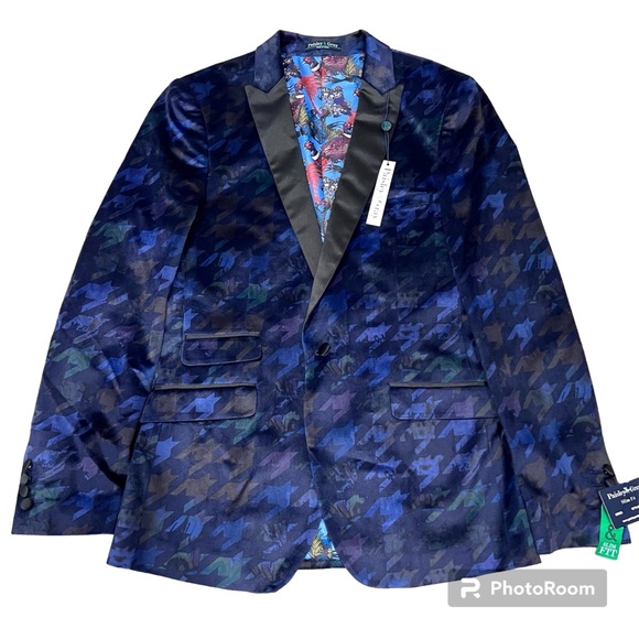 Paisley & Gray Men’s Slim Fit Geometric Lined Jacket Blazer Sport Coat Size 38R - Picture 14 of 16